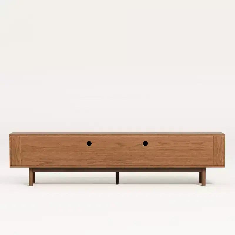 86.6 Inch TV Stand for TVs up to 90 Inches with Storage Cabinets and Wood Legs