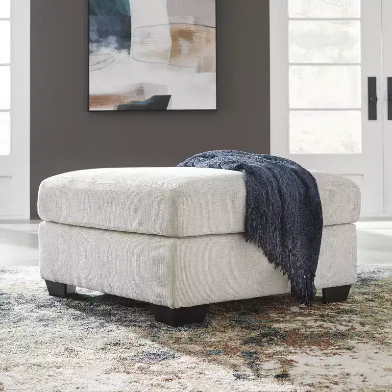 Oversized Square Accent Ottoman with Firm Cushioning