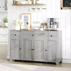 55-Inch Sideboard Buffet Cabinet with 3 Drawers and 4 Doors