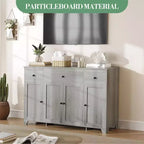 55-Inch Sideboard Buffet Cabinet with 3 Drawers and 4 Doors