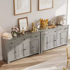 55-Inch Sideboard Buffet Cabinet with 3 Drawers and 4 Doors