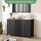 55-Inch Sideboard Buffet Cabinet with 3 Drawers and 4 Doors