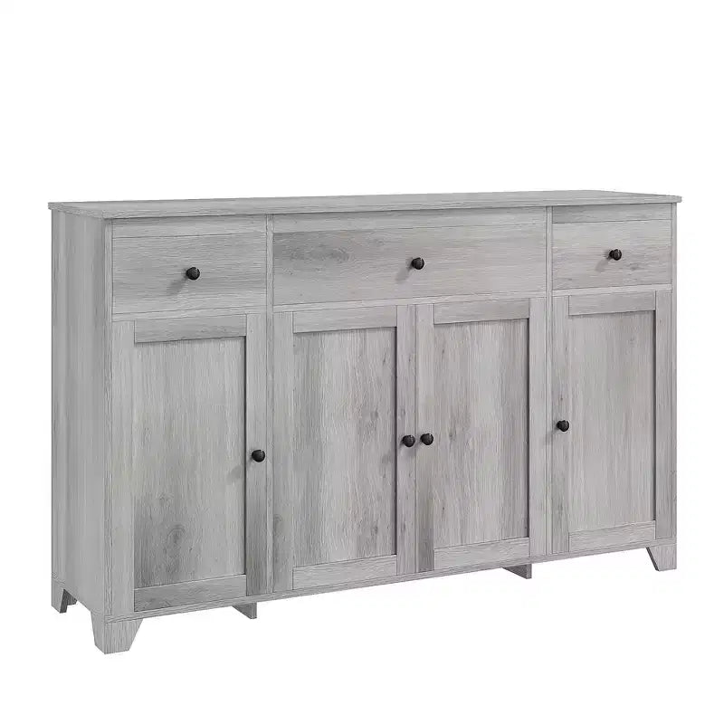 55-Inch Sideboard Buffet Cabinet with 3 Drawers and 4 Doors