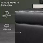 Storage Ottoman Bench with Faux Leather Upholstery, 47.8 Inch