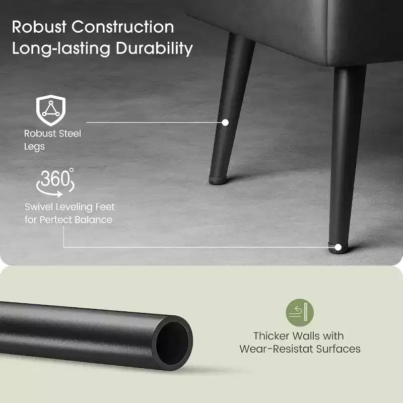Storage Ottoman Bench with Faux Leather Upholstery, 47.8 Inch