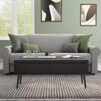 Storage Ottoman Bench with Faux Leather Upholstery, 47.8 Inch