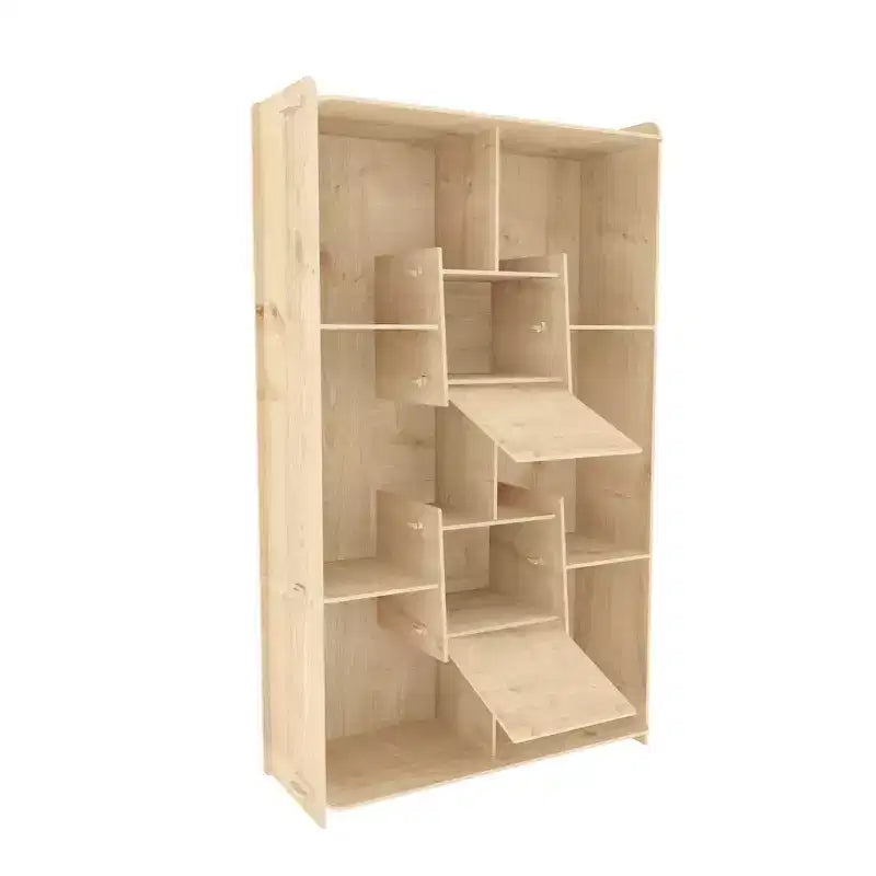 6-Shelf Bookcase with Cabinet Storage