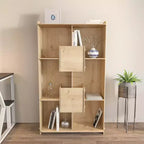 6-Shelf Bookcase with Cabinet Storage