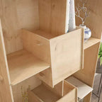 6-Shelf Bookcase with Cabinet Storage