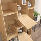 6-Shelf Bookcase with Cabinet Storage