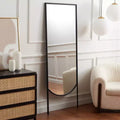 25 x 68 Inch Black Iron Leaning Floor Mirror