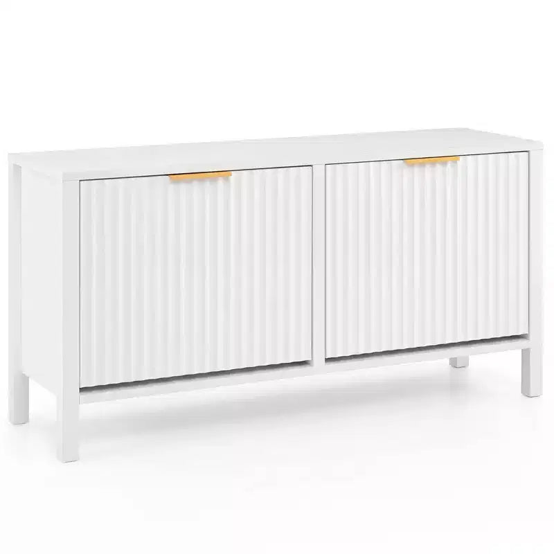 Shoe Storage Bench Narrow Wooden Entryway Bench with 2 Flip Drawers for Hallway
