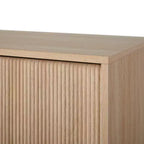 2-Door TV Stand with Reeded Front and Open Storage