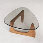 Glass Top Coffee Table with Wood Frame
