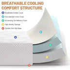 6 Inch Memory Foam Mattress – Medium Firm, Gel-Infused, Fiberglass-Free