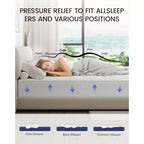 6 Inch Memory Foam Mattress – Medium Firm, Gel-Infused, Fiberglass-Free