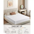 6 Inch Memory Foam Mattress – Medium Firm, Gel-Infused, Fiberglass-Free