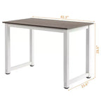 43 Inch Computer Desk with Metal Frame