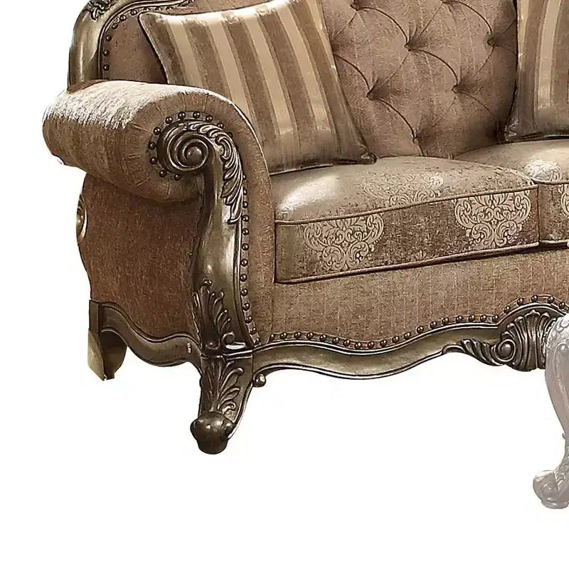 2-Seat Upholstered Loveseat with Accent Pillows