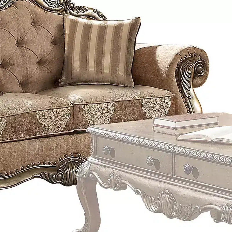 2-Seat Upholstered Loveseat with Accent Pillows