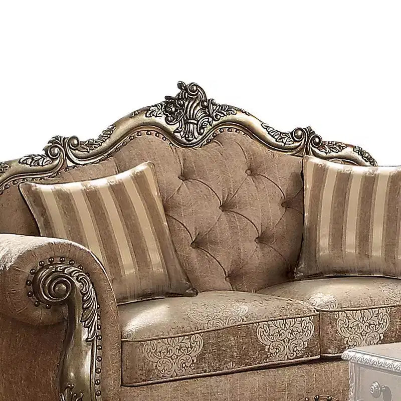 2-Seat Upholstered Loveseat with Accent Pillows