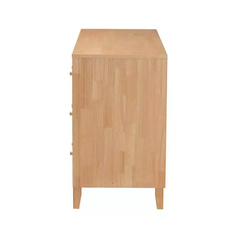 6-Drawer Dresser with Honeycomb Design, Natural