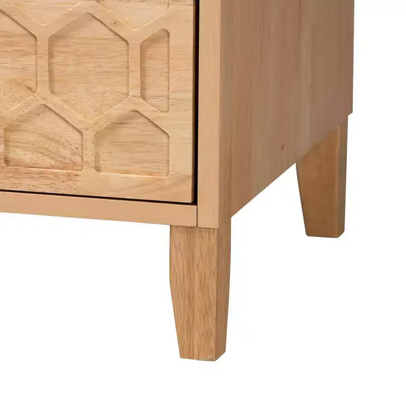 6-Drawer Dresser with Honeycomb Design, Natural