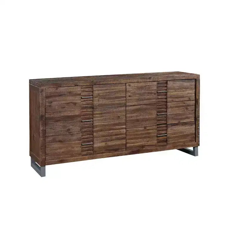 68" Andria 6-Drawer Dresser – Reclaimed Oak Finish