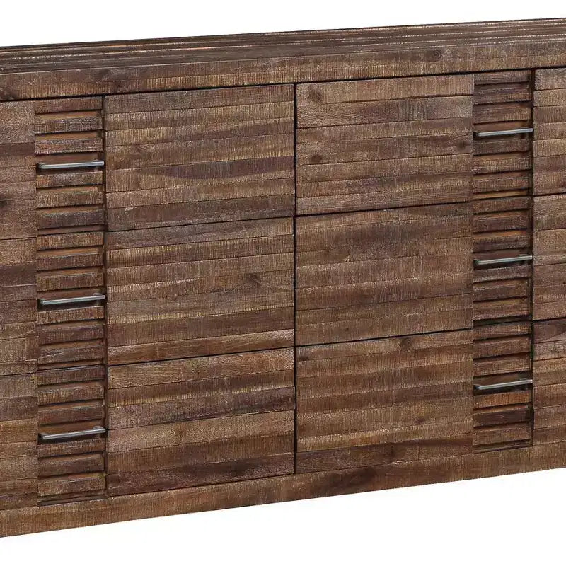 68" Andria 6-Drawer Dresser – Reclaimed Oak Finish