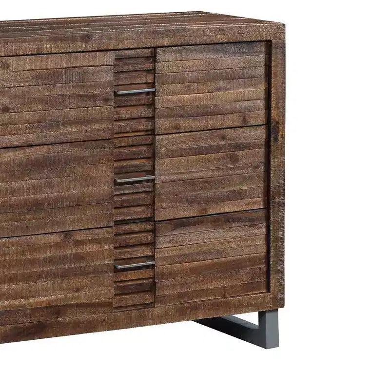 68" Andria 6-Drawer Dresser – Reclaimed Oak Finish