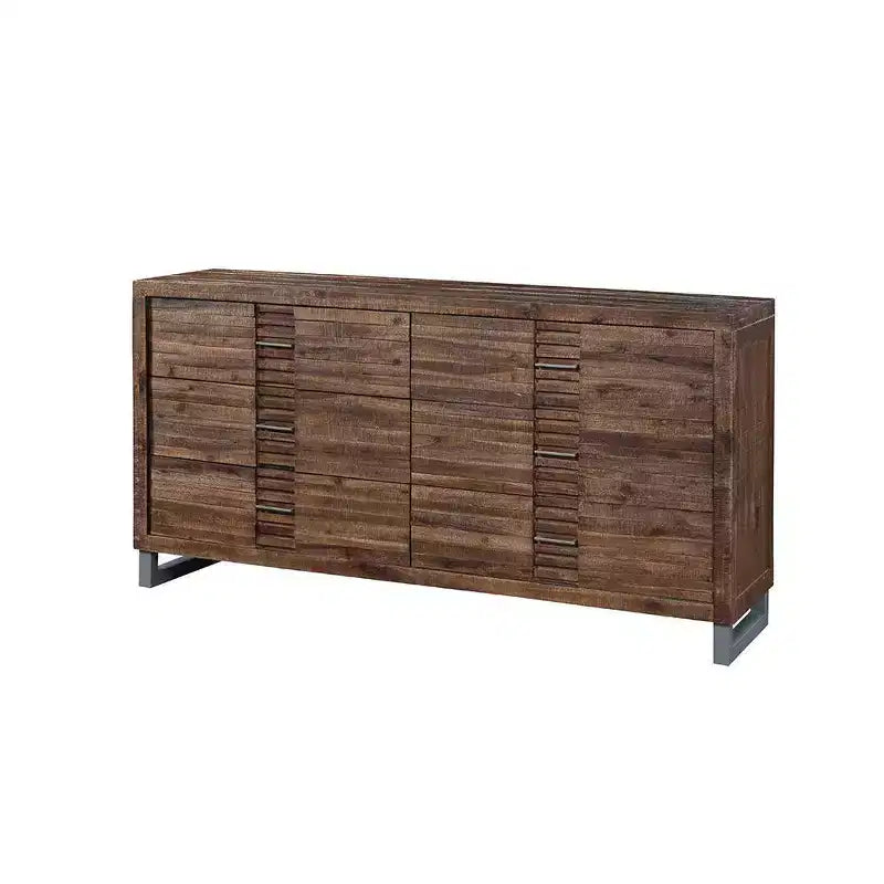 68" Andria 6-Drawer Dresser – Reclaimed Oak Finish