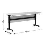 Heavy-Duty Nesting Flip Training Table with T-Legs, Modesty Panel and Cable Management
