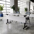 Heavy-Duty Nesting Flip Training Table with T-Legs, Modesty Panel and Cable Management