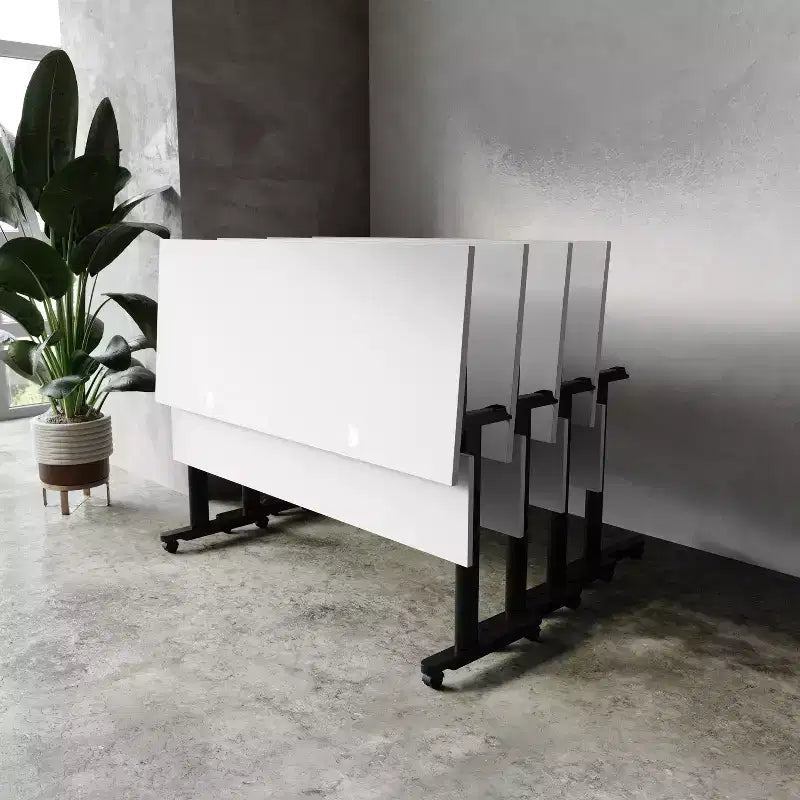 Heavy-Duty Nesting Flip Training Table with T-Legs, Modesty Panel and Cable Management