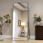 BEAUTYPEAK 71x26Oversized Floor Mirror Rectangle Full Length Mirrors ,Black