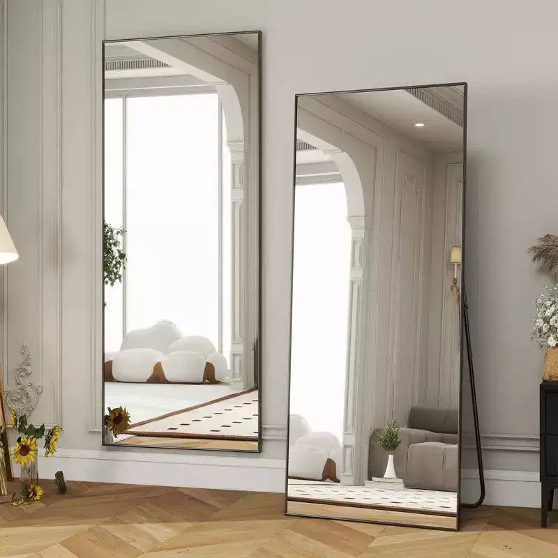 71x26 Oversized Full Length Floor Mirror, Black