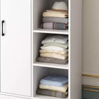2-Door Armoire with Mirror, Hanging Rod and 2 Drawers
