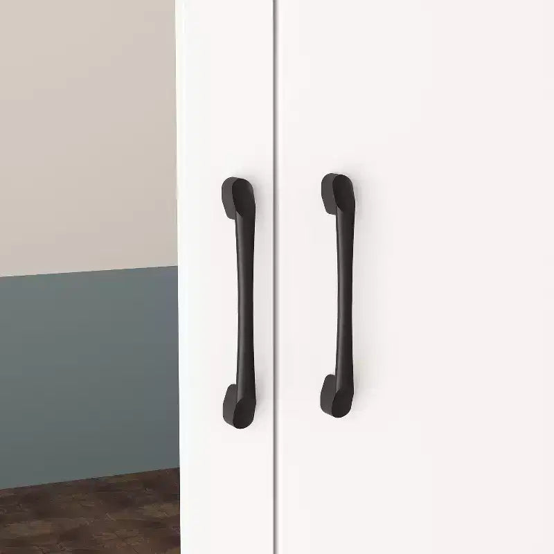 2-Door Armoire with Mirror, Hanging Rod and 2 Drawers