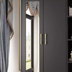 2-Door Armoire with Mirror, Hanging Rod and 2 Drawers