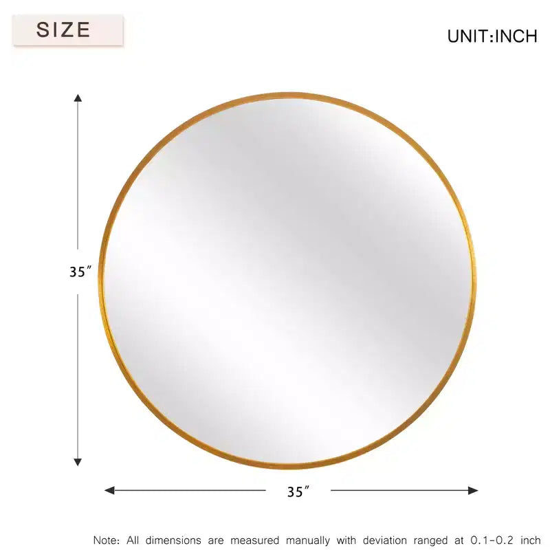 Round Metal Framed Decorative Wall Mirror