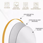 Round Metal Framed Decorative Wall Mirror