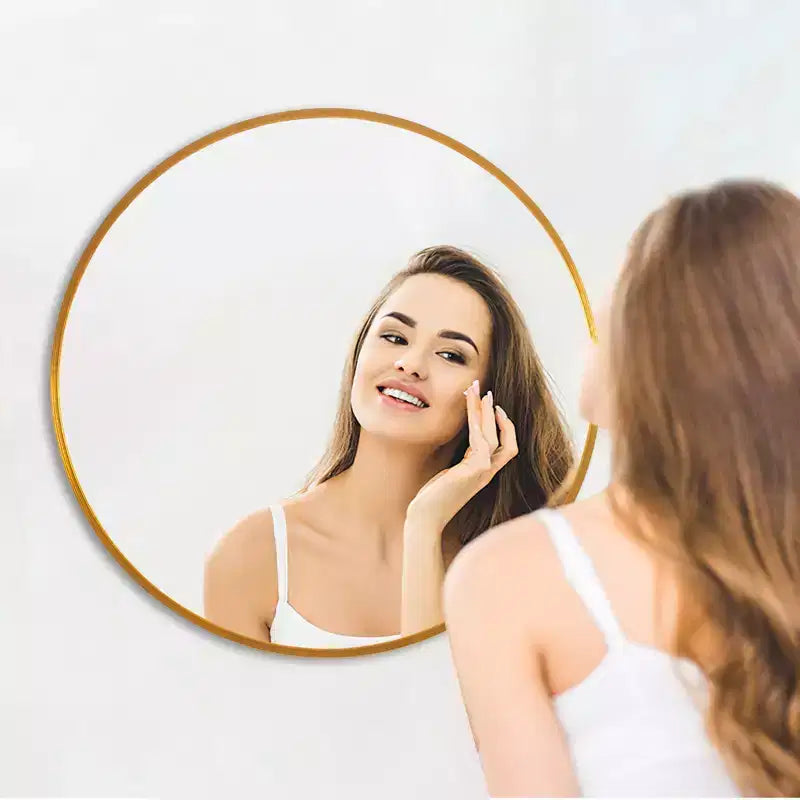 Round Metal Framed Decorative Wall Mirror