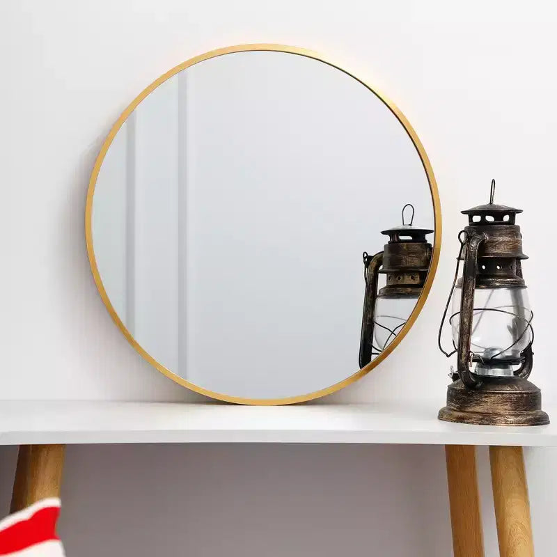 Round Metal Framed Decorative Wall Mirror