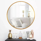 Round Metal Framed Decorative Wall Mirror