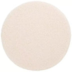 Faux Shearling Round Ottoman with Rubberwood Base