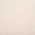 Faux Shearling Round Ottoman with Rubberwood Base