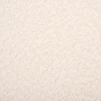 Faux Shearling Round Ottoman with Rubberwood Base