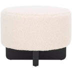 Riah Faux Shearling Round Ottoman - OTT4503 - Safavieh