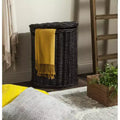 Natural Brown Rattan Laundry Hamper with Lid and Removable Liner