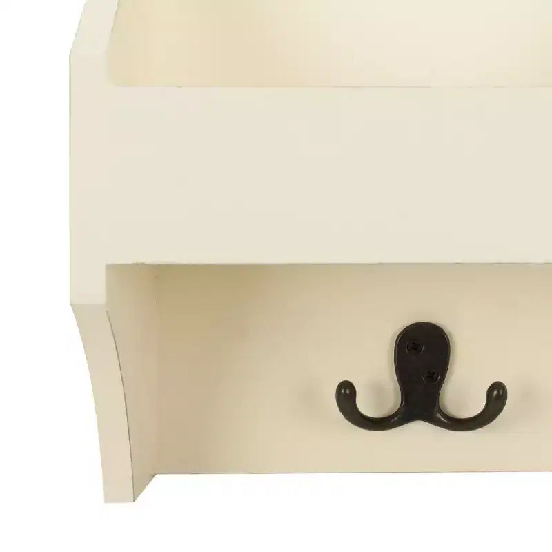 Hanging Storage Wall Rack with Hooks and Shelves